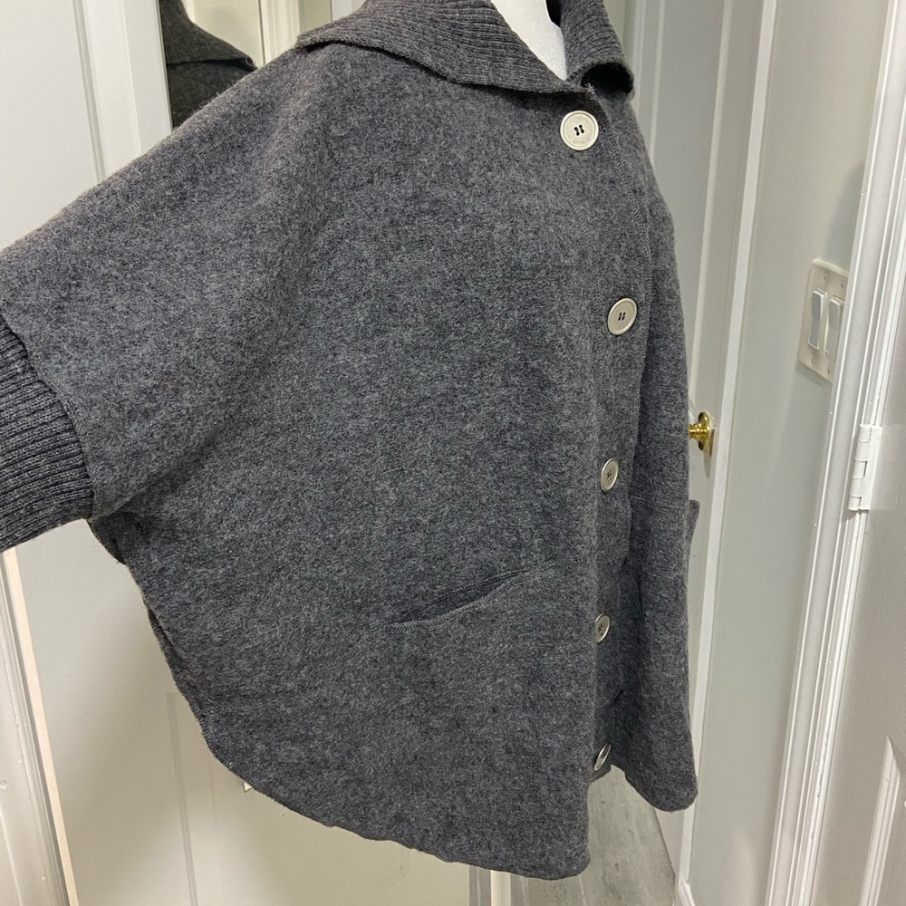 For Cynthia Charcoal  100% Wool  Sweater